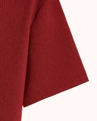 Premium Red Textured Half Sleeve Casual Shirt