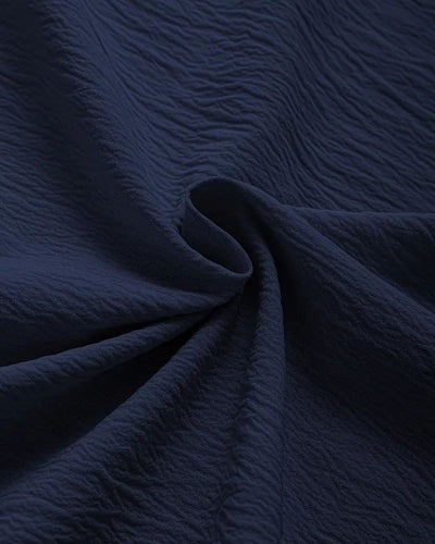 Premium Navy Blue Textured Half Sleeve Casual Shirt